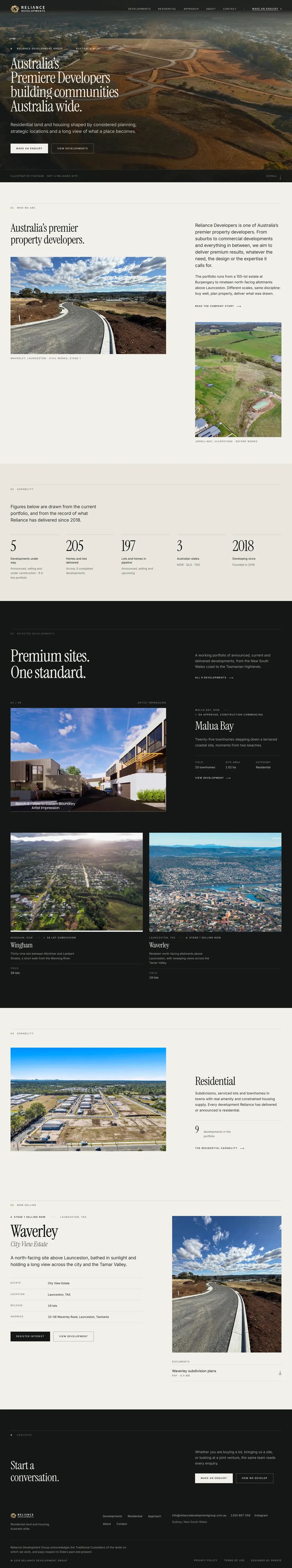 Reliance Development Group - Australian land and housing developers